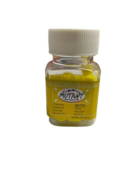Mutant Özel Mısır Kokulu Sazan Silindir Silikon  30-Adet Yellow