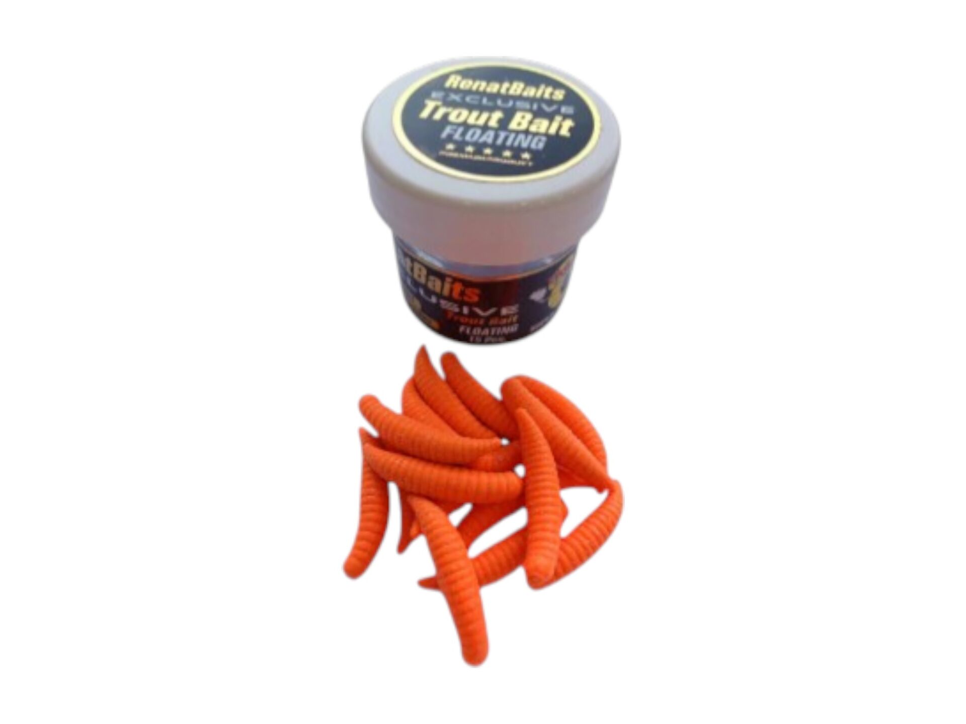 Renat Trout Bait Peynir Kokulu Silikon Kurtçuk Alabalık Yemi  Turuncu