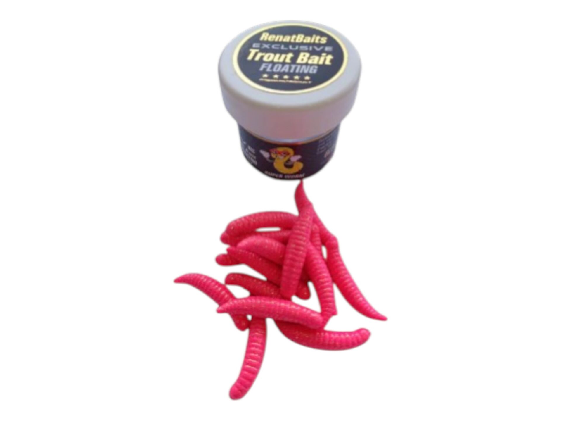 Renat Trout Bait Peynir Kokulu Silikon Kurtçuk Alabalık Yemi  Kırmızı