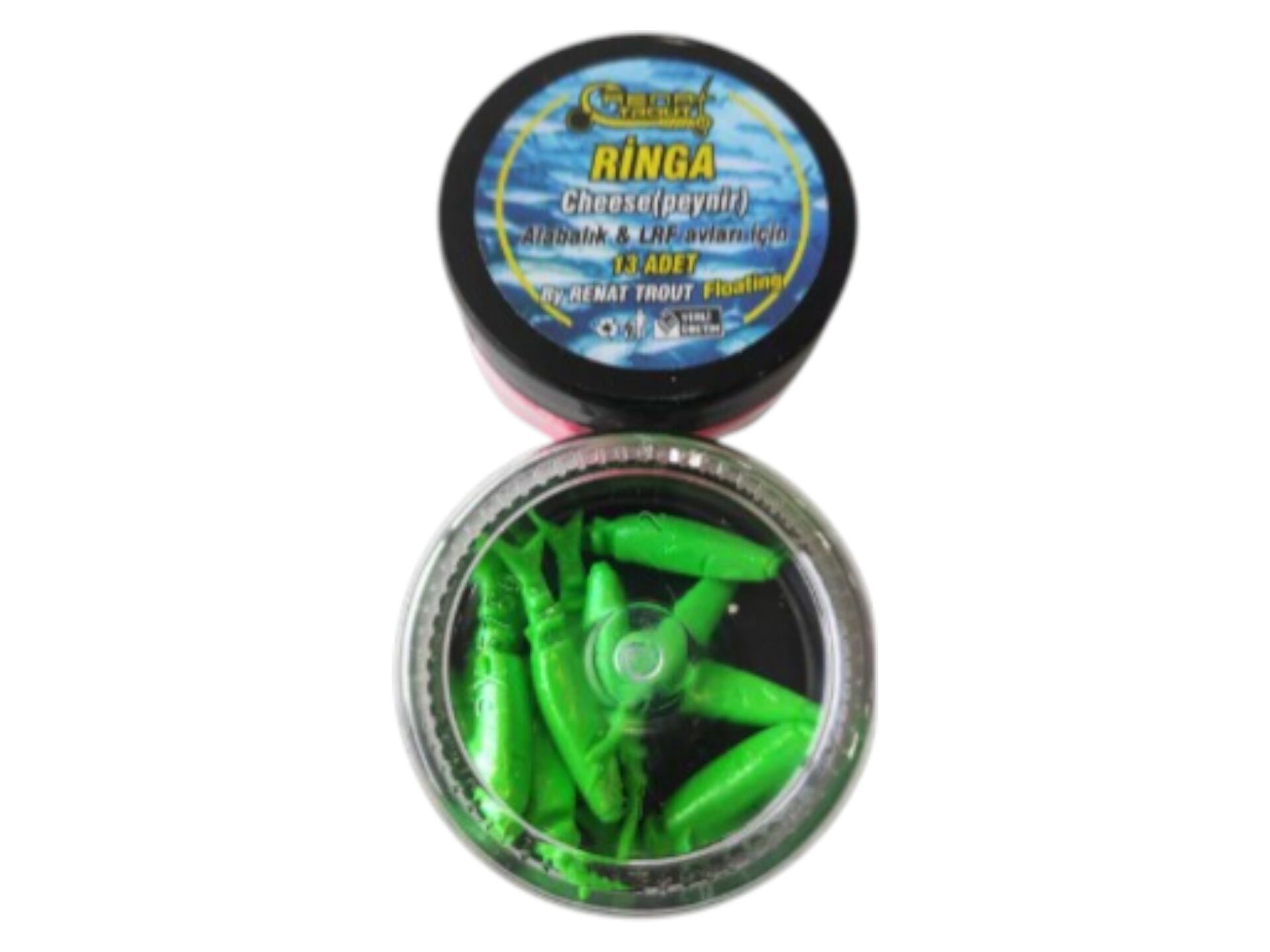 Renat Trout Master Peynir Kokulu Silikon Kurtçuk Alabalık Yemi  Yeşil