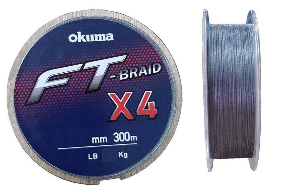 Okuma Ft-X4 Braided Line 300 mt Grey Örgü İp 0,165 mm